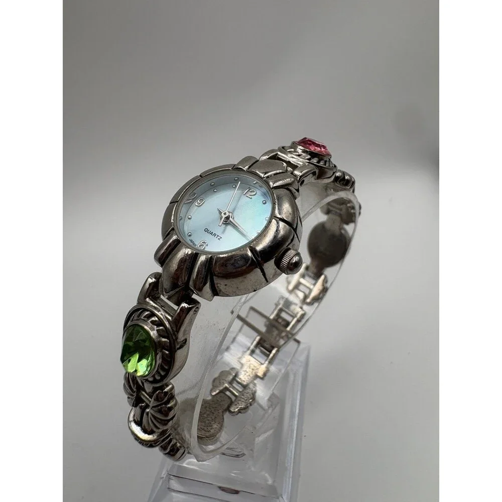 Multi Color Crystal Link Bracelet Watch Japan Movt F37636-1/U